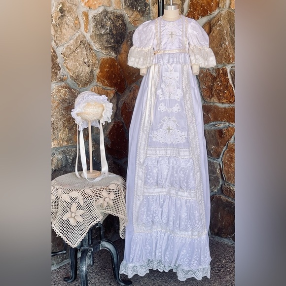 Swiss Heirloom Baby Christening Baptism Dress 3–6M | Linen Revival Co - Picture 7 of 10